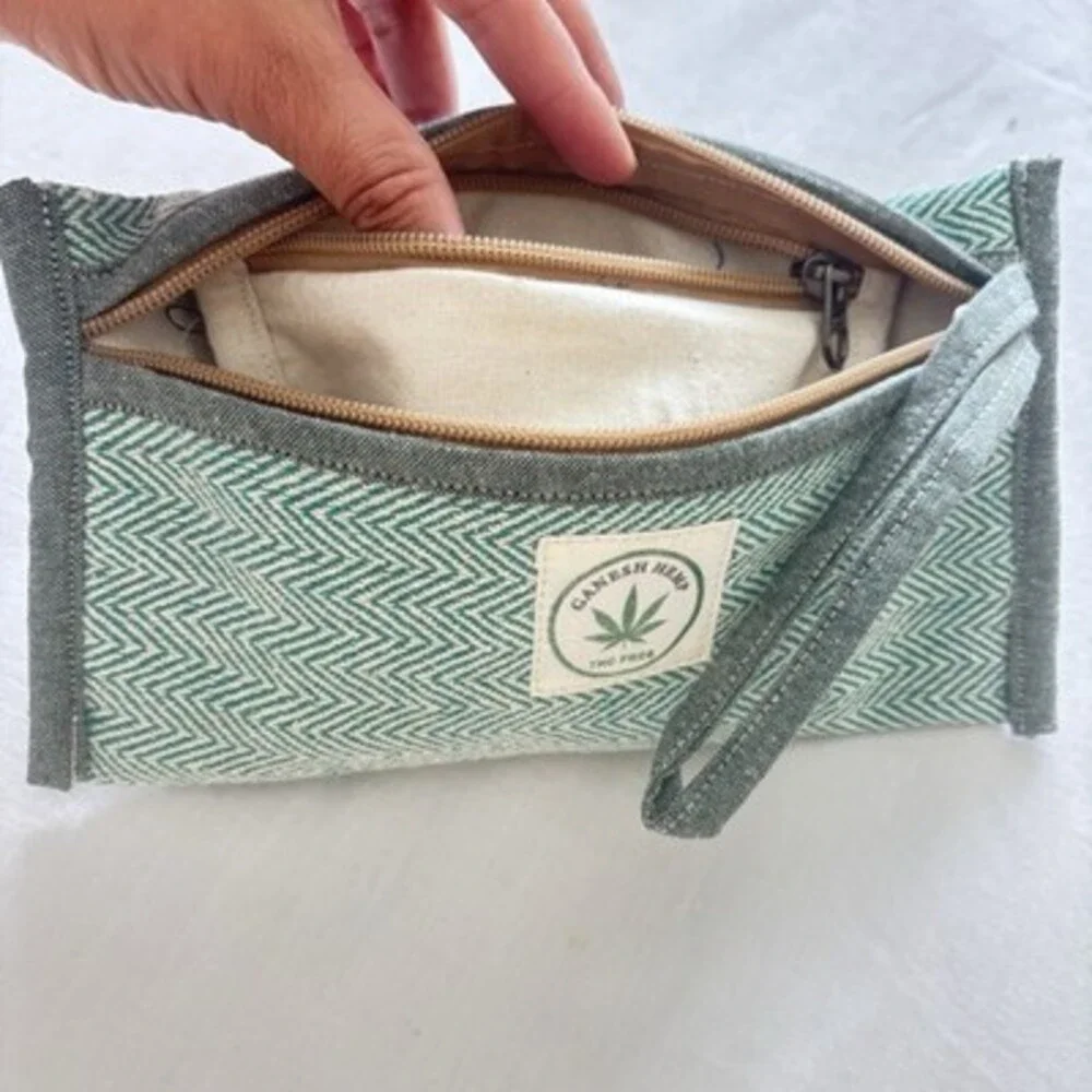 Nepal Hemp Pouch | Natural Eco-Friendly Small Storage Bag |‎ Boho Travel Wallet